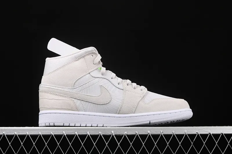 All Categories Air Jordan Jordan Series Basketball Shoes Air Jordan 1 Mid Differentiated Versions Air Jordan 1 Mid AJ1 Joe 1 Sea Salt Fluorescent Green CV3018-001